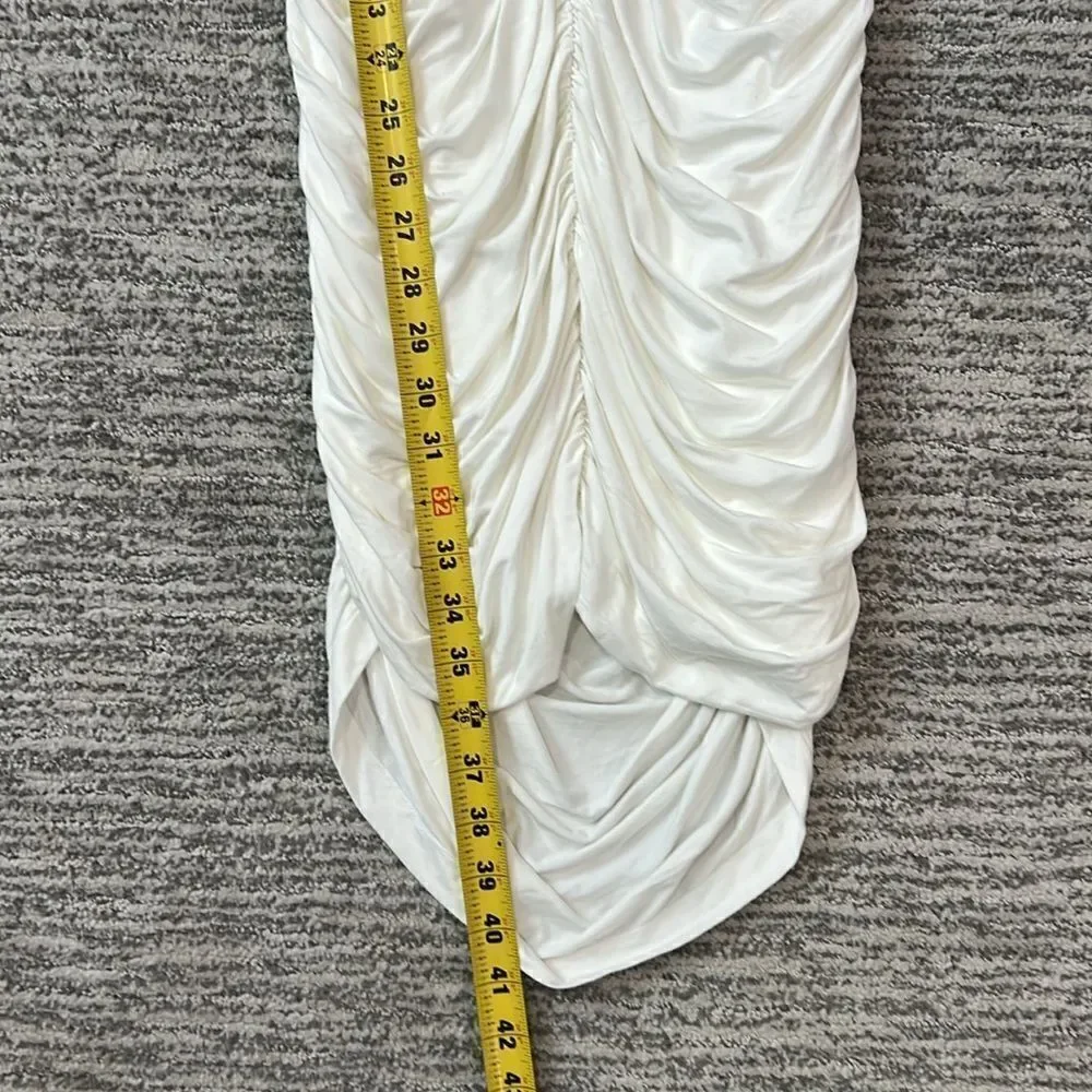 NWT Jonathan SIMKHAI Standard Jaslene Mini T Shirt Dress in White XL Revolve